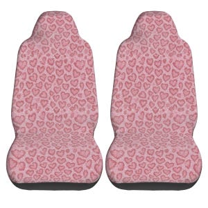 Adorable Pink Heart Car Front Seat Covers: Stylish Protection for Vehicle Interior image 6