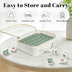 Turquoise Tide American Mahjong Tiles (Traditional Porcelain Style) image 8