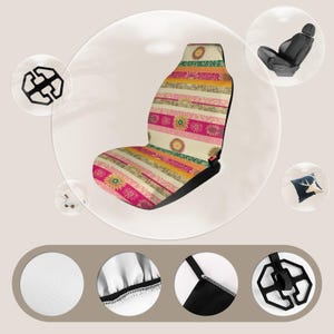 Protezione per sedile auto Boho Sunburst: elegante accessorio per interni auto per il massimo comfort in auto. immagine 4