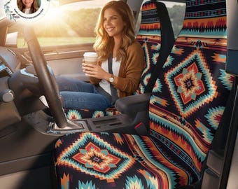 Aztec Car Seat Covers for Universal Fit, Durable Polyester Protection