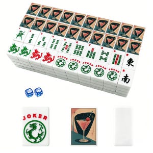 Retro Martini Mahjong Tiles Set – 166-Piece American Mahjong with Jokers image 5