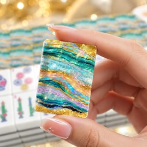 Turquoise Tide American Mahjong Tiles, Luxury 160-Piece Set with Jokers