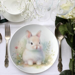 Easter Plate Ceramic Bunny Plate Easter Plates Dinnerware Ceramic