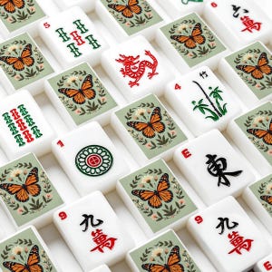 Butterfly Mahjong Tiles Set – Acrylic American Mahjong Game Pieces imagem 8