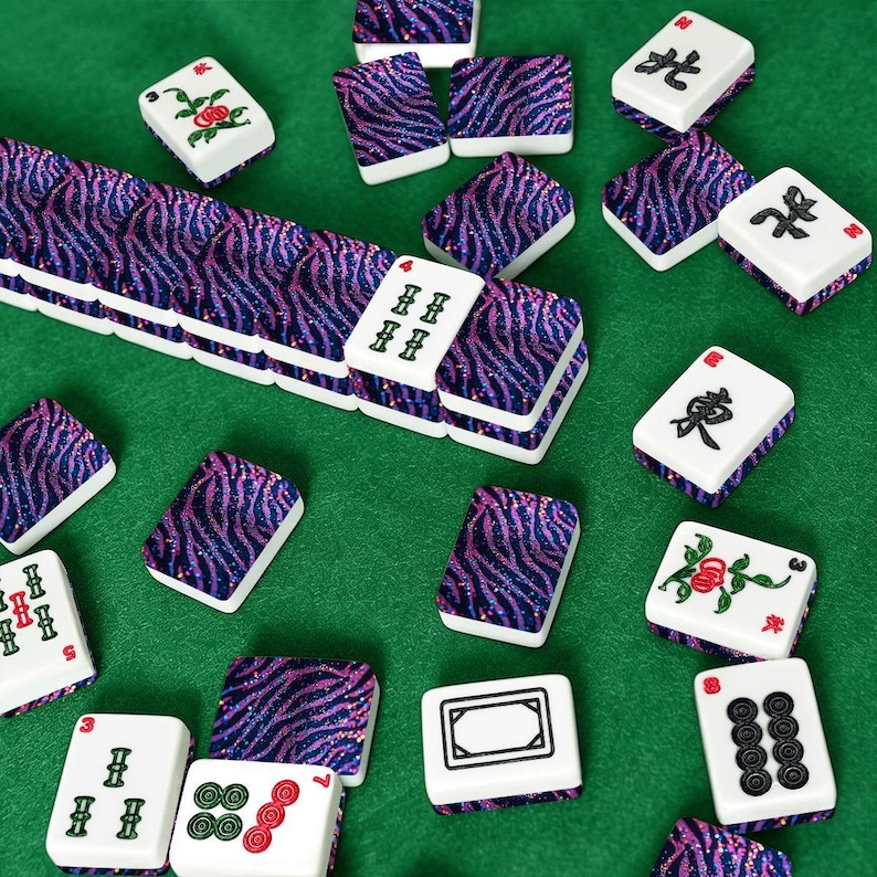 Zebra Pattern American Mahjong Tiles Set - Animal Print Game Pieces for Mahjong Players image 8