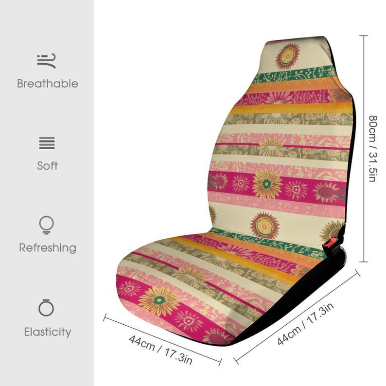 Protezione per sedile auto Boho Sunburst: elegante accessorio per interni auto per il massimo comfort in auto. immagine 2