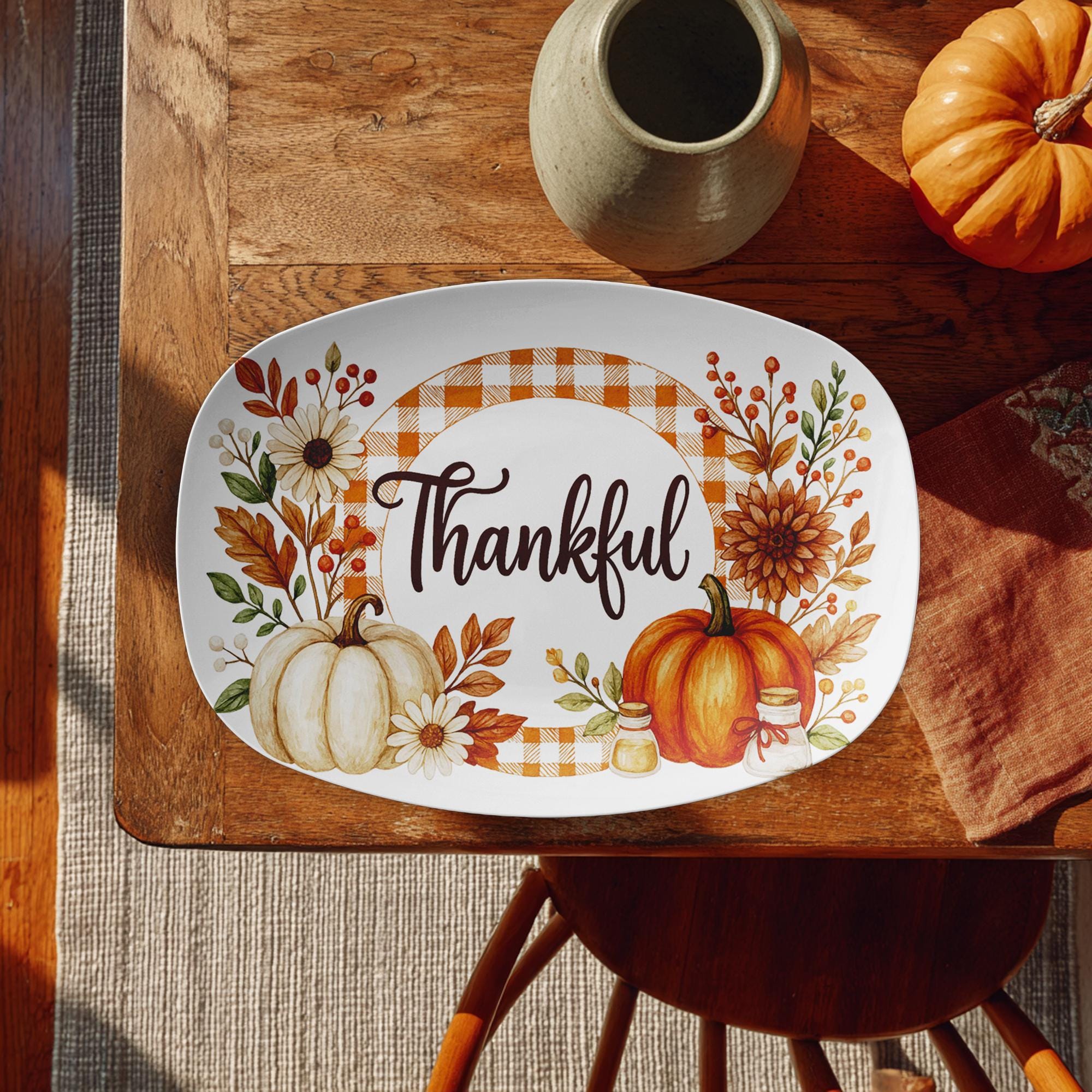 Festive Autumn Serving Dish: Large ThermoSaf Turkey Platter for Thanksgiving Dinner Gatherings - Thumbnail 3