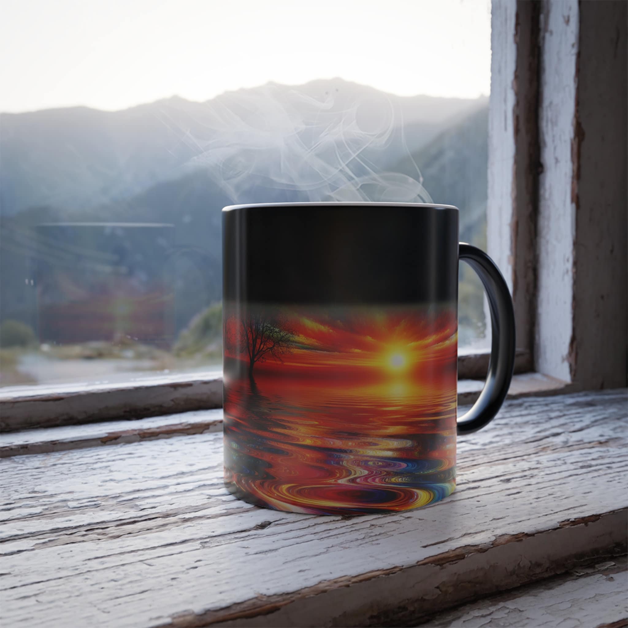 Color-Changing Sunset Coffee Mug: Heat Reactive Ceramic Mug - Thumbnail 7