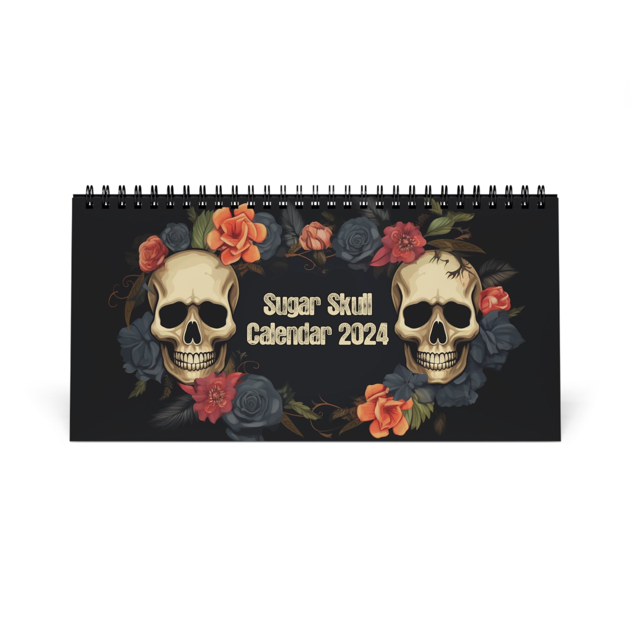 Skull Desk Calendar, Sugar Skull Calendar, Skull Calendar, 2024