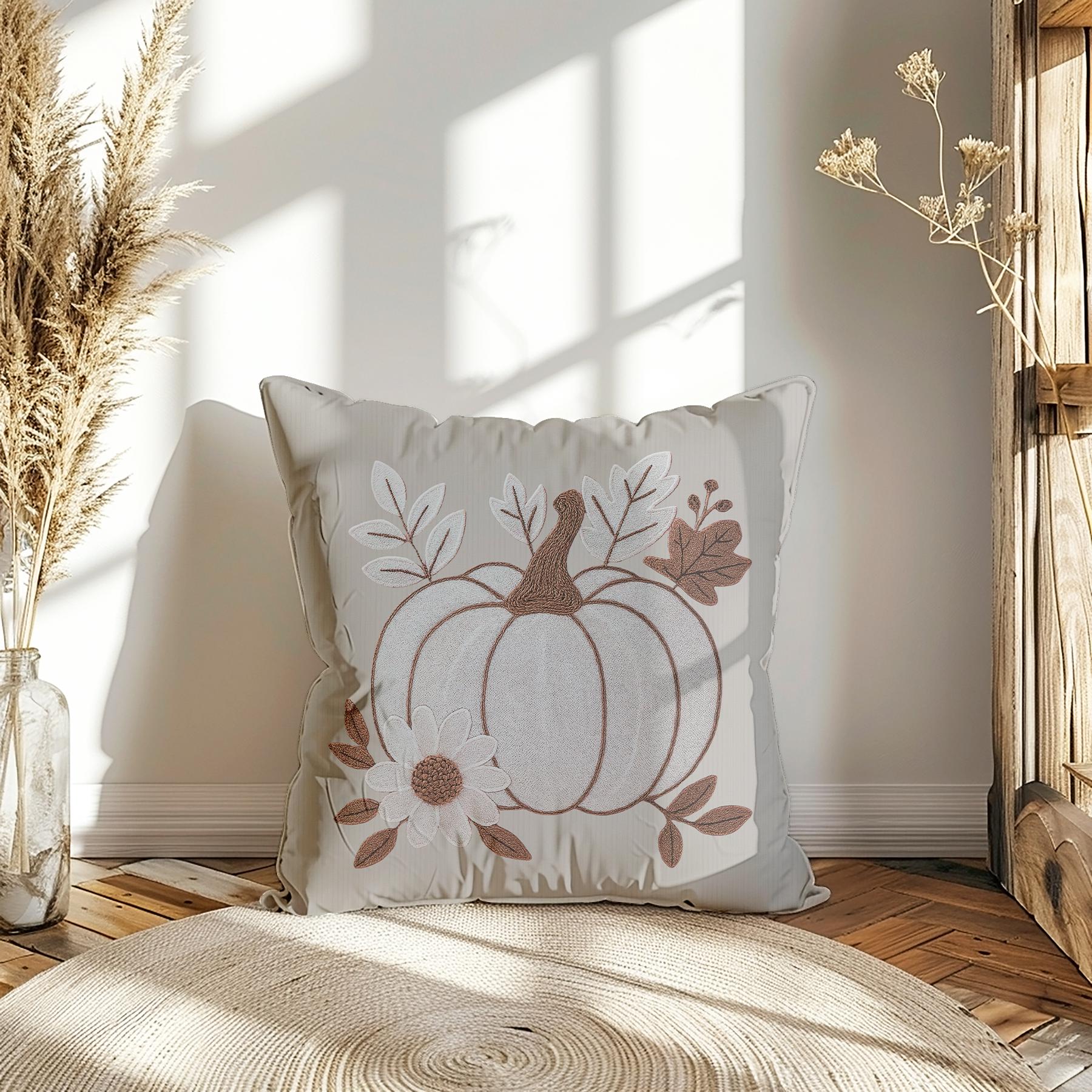 Autumn Faux Suede Pumpkin Pillow: Cozy Fall Harvest Decor for Thanksgiving & Seasonal Home Accents