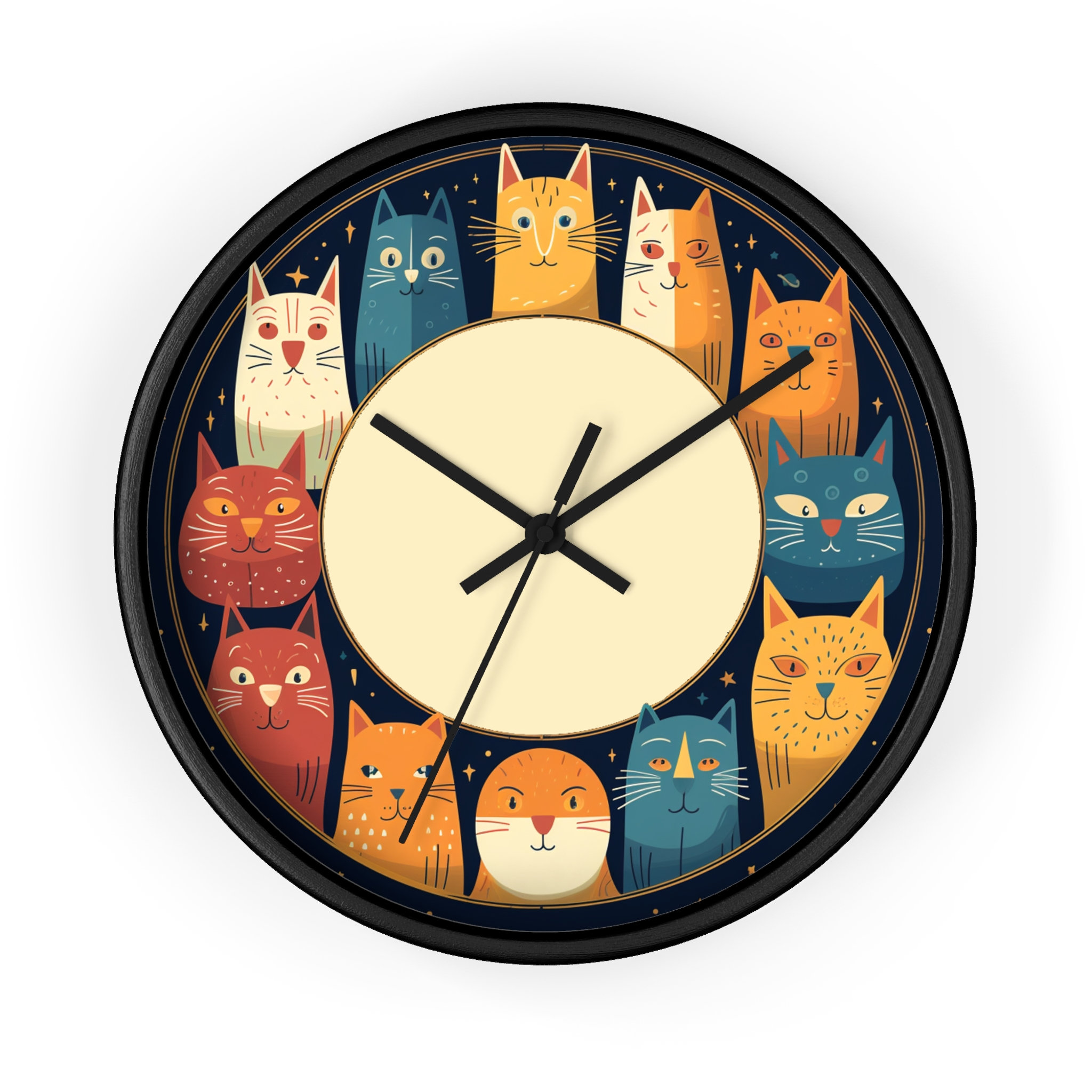Vintage-Inspired Feline Wall Clock: Retro Timepiece for Cat Lovers, Home Decor Gift - Thumbnail 7