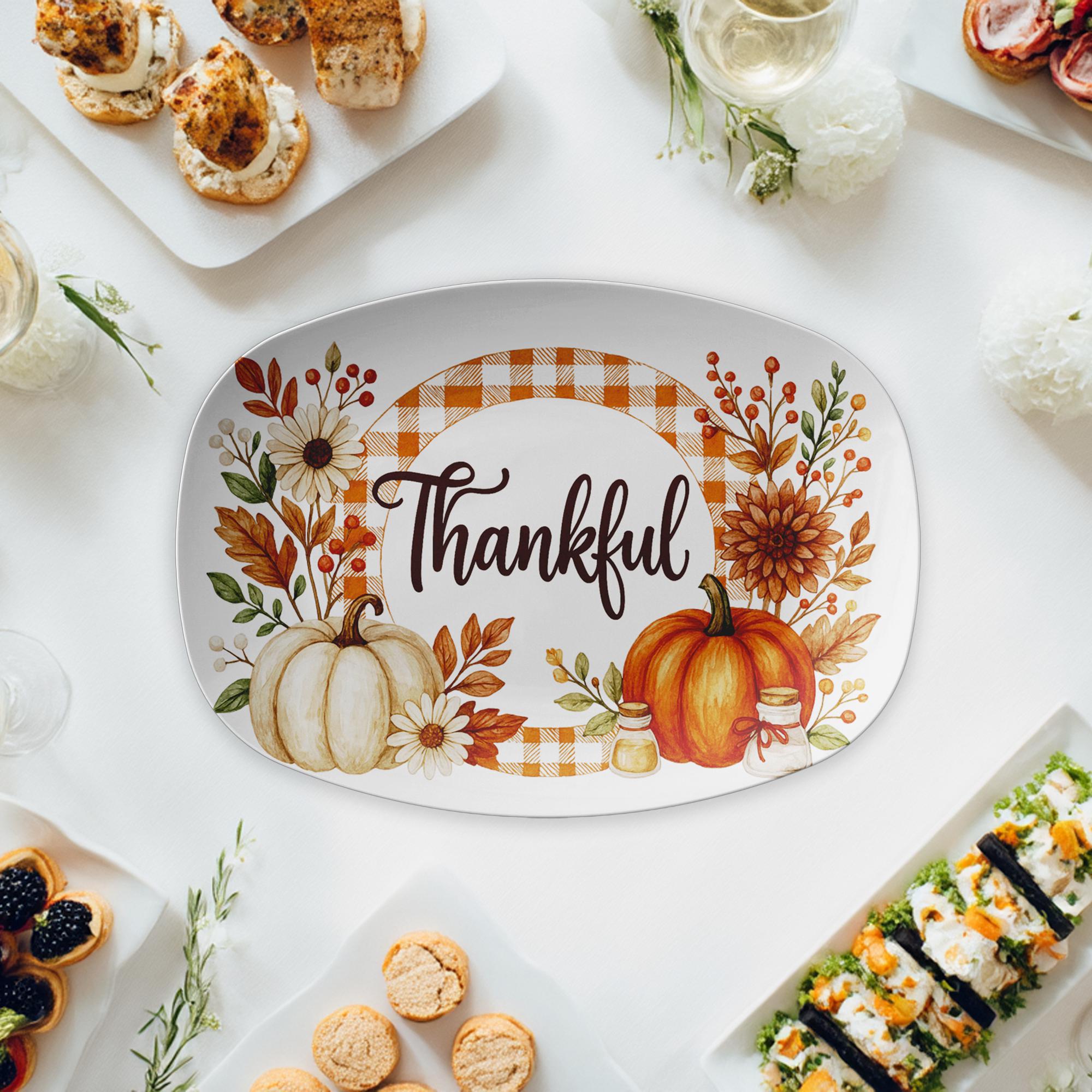 Festive Autumn Serving Dish: Large ThermoSaf Turkey Platter for Thanksgiving Dinner Gatherings - Thumbnail 2