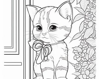Joyful Cat Coloring Book for Girls: Cute Kittens and Cats Coloring Pages  for Ages 2-4, 4-8, 9-12, Teen & Adults, Kids (Paperback)