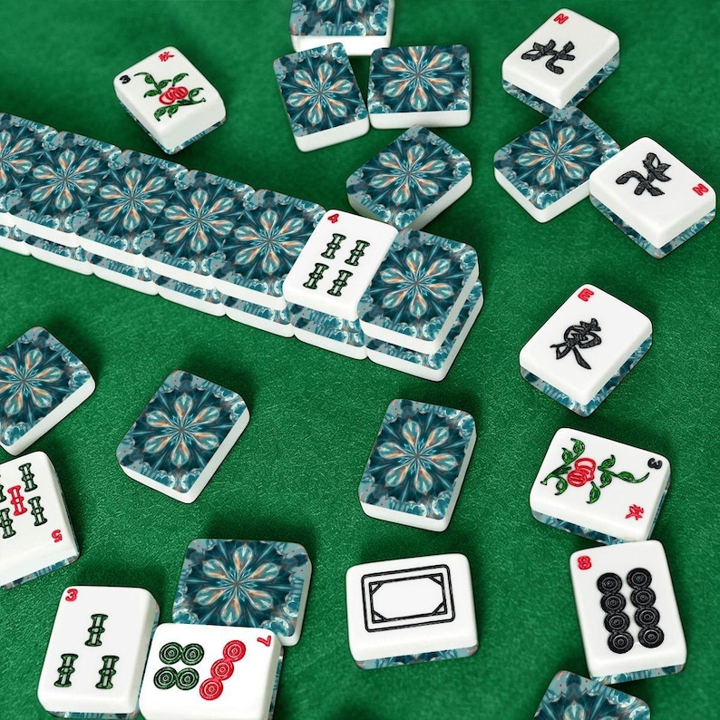 Flower Jewel American Mahjong Tiles Set - Decorative Gaming Pieces for Traditional Table Games image 5
