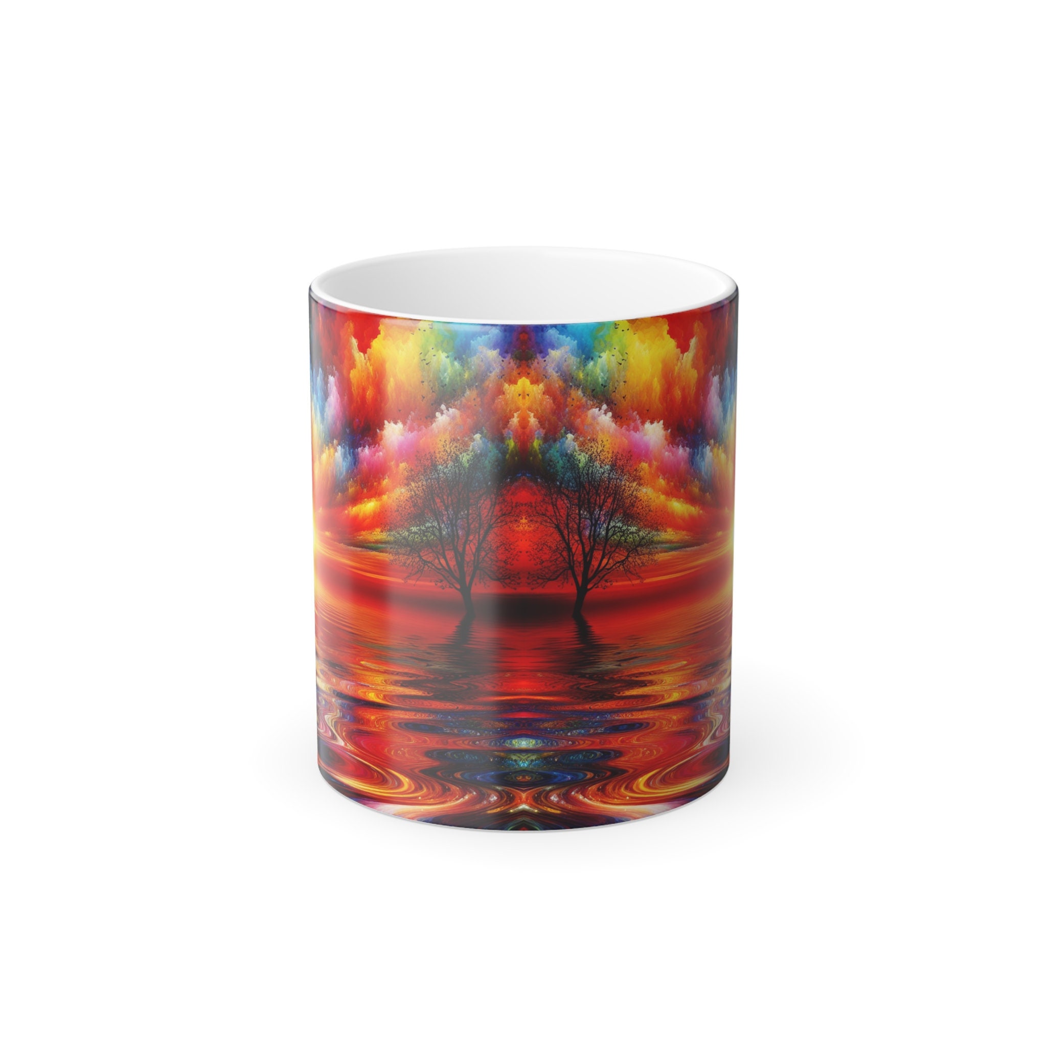 Color-Changing Sunset Coffee Mug: Heat Reactive Ceramic Mug - Thumbnail 2