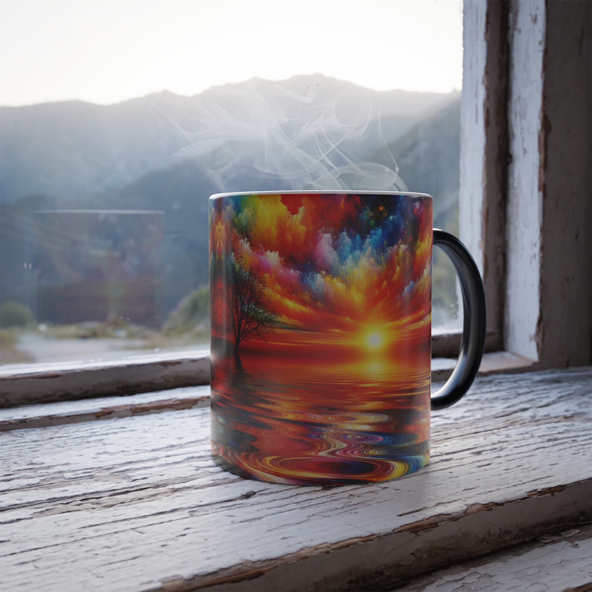 Color-Changing Sunset Coffee Mug: Heat Reactive Ceramic Mug - Thumbnail 6