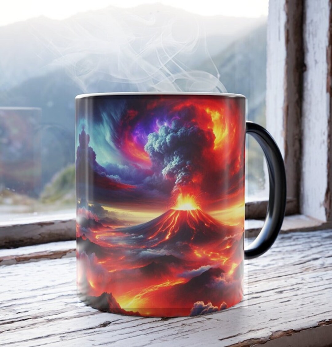 Erupting Volcano Color-changing Mug: Unique Coffee Cup Gift for Tea, Cocoa  & Hot Beverage Enthusiasts - Etsy