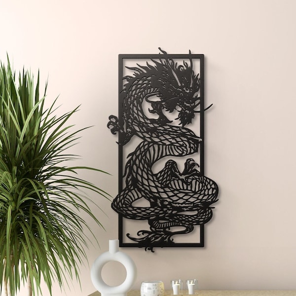 Fantasy Dragon Metal Wall Art