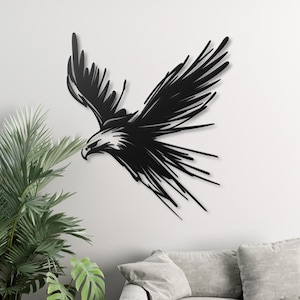 Bald Eagle Metal Wall Art | Patriotic Decor | Eagle Silhouette
