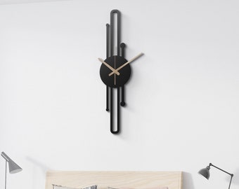 Reloj de pared moderno, reloj de pared de gran tamaño, reloj de pared de metal, reloj de pared grande, reloj de pared minimalista, reloj de pared silencioso, decoración del hogar para pared