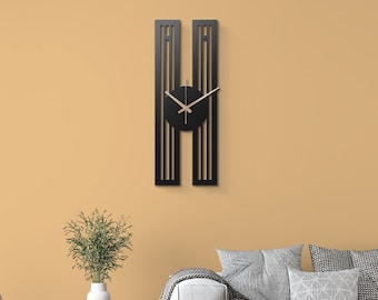 Minimalist Wall Clock, Large Wall Clock, Modern Wall Clock, Oversized Wall Clock, Unique Wall Clock, Silent Wall Clock, Housewarming Gift