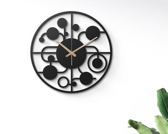 Minimalist Metal Wall Clock, Modern Silent Clock, Oversized Design ,