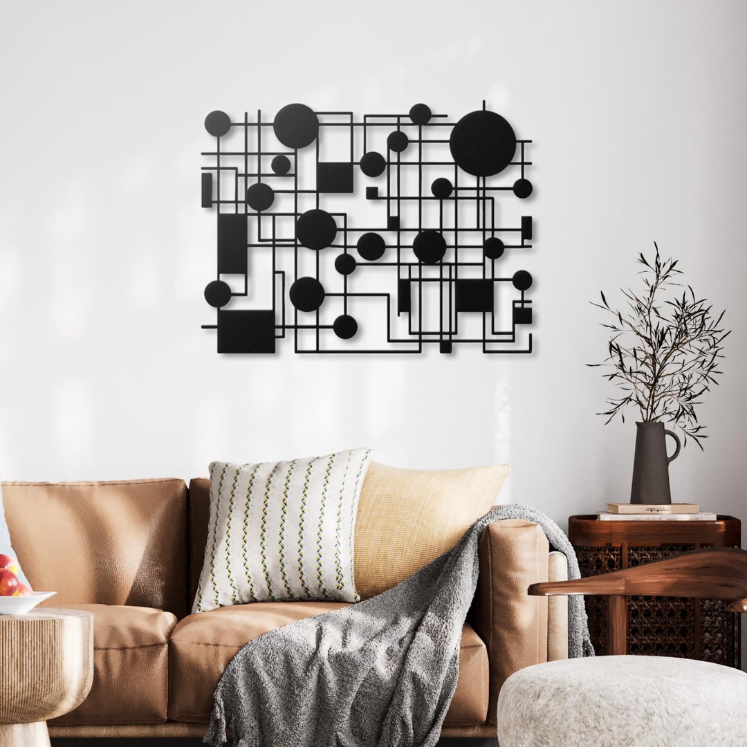 Abstract Metal Wall Sculpture, Geometric Modern Art Decor , - Etsy