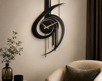 Moderne Wanduhr, Übergroße Wanduhr, Metallwanduhr, Große Wanduhr, Minimalistische Wanduhr, Stille Wanduhr, Wohnkultur für die Wand