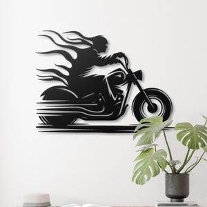Motorcycle Metal Wall Art, Biker Decor, Motorcycle Gift, Garage Art, Man Cave Decor, Rider Gift, Motorbike Art
