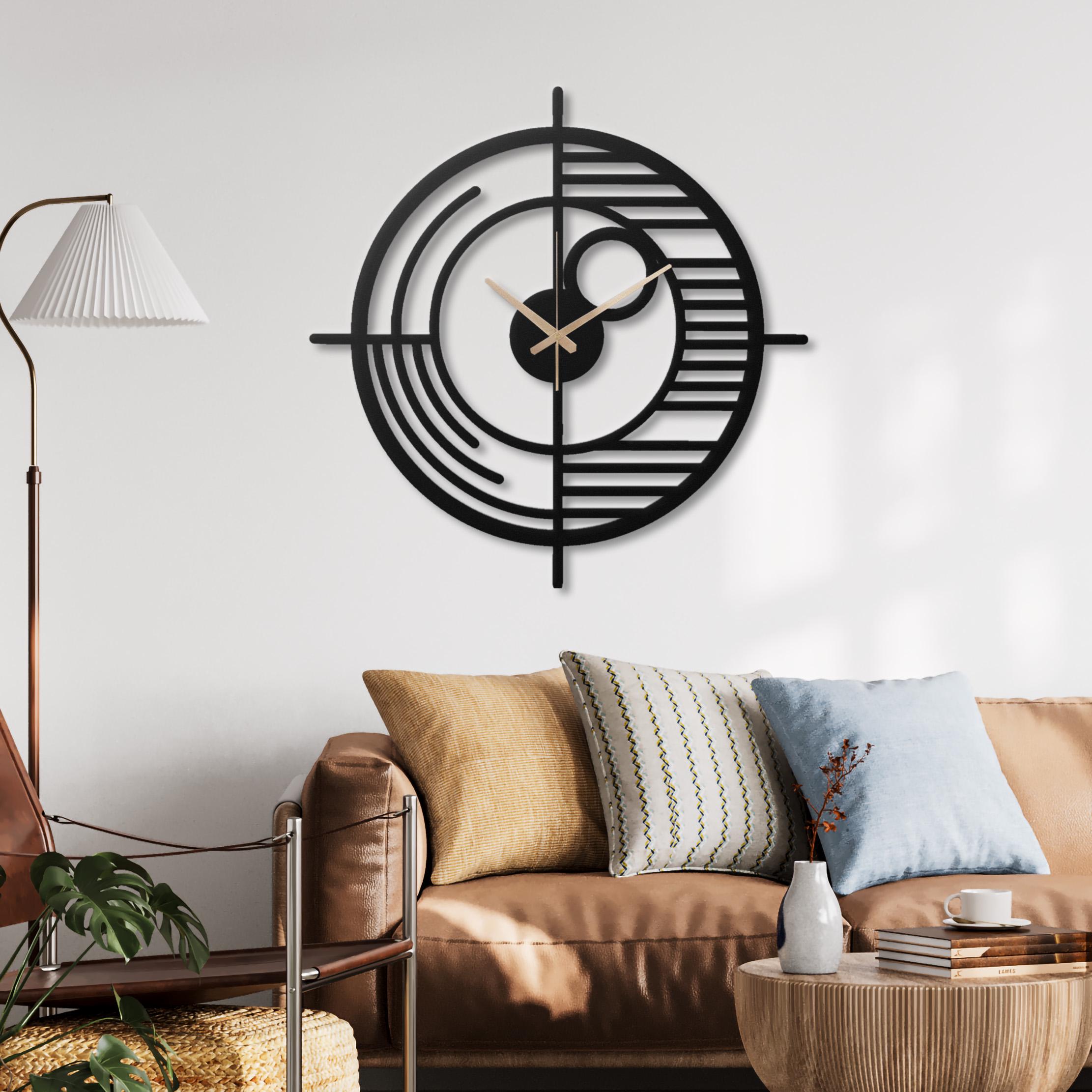 Geometric Metal Wall Clock, Modern Minimalist Design, Silent Clock - Etsy