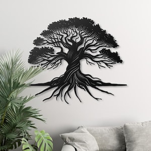 Tree of Life Metal Wall Art, Celtic Tree Decor, Spiritual Wall Hanging, Nature Inspired Art, Gift Nature Lovers, Yoga Studio Decor, Zen Art