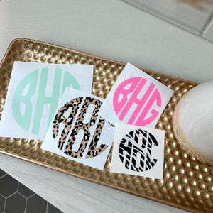 Customizable Monogram Decals // Car Decals // Computer Accessories // Gifts for Her