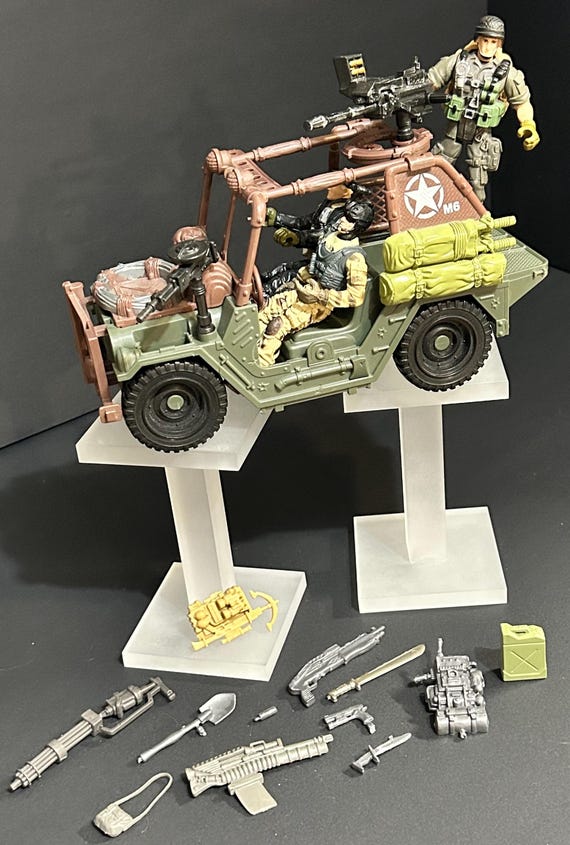 GI Joe ★ WW2 Marine Corps Custom Jeep 1/6 WW2 GI JOE US 82ND AIRBORNE PARATROOPER MUDDY JEEP +.30