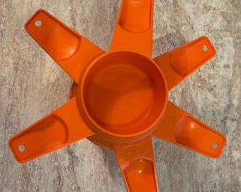 Vintage Tupperware Measuring Cups Bright Orange Daffodil Yellow, White, Speckled White Full Sets! You Choose!!