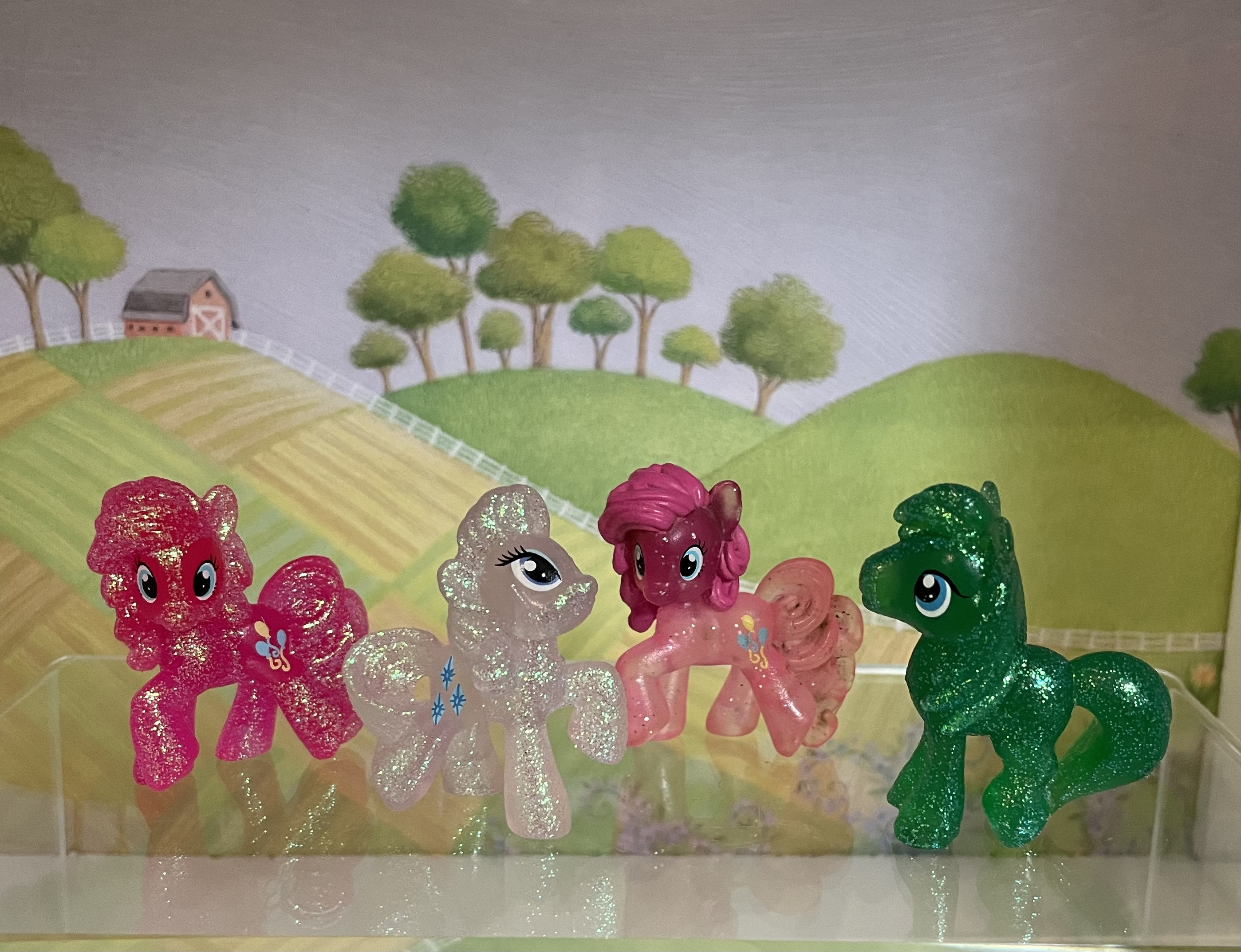 My Little Pony Blind Bag Lot of 9. Emerald Ray Glitter Rarity Pinkie Pie  Rainbow Dash MLP Friendship is Magic 