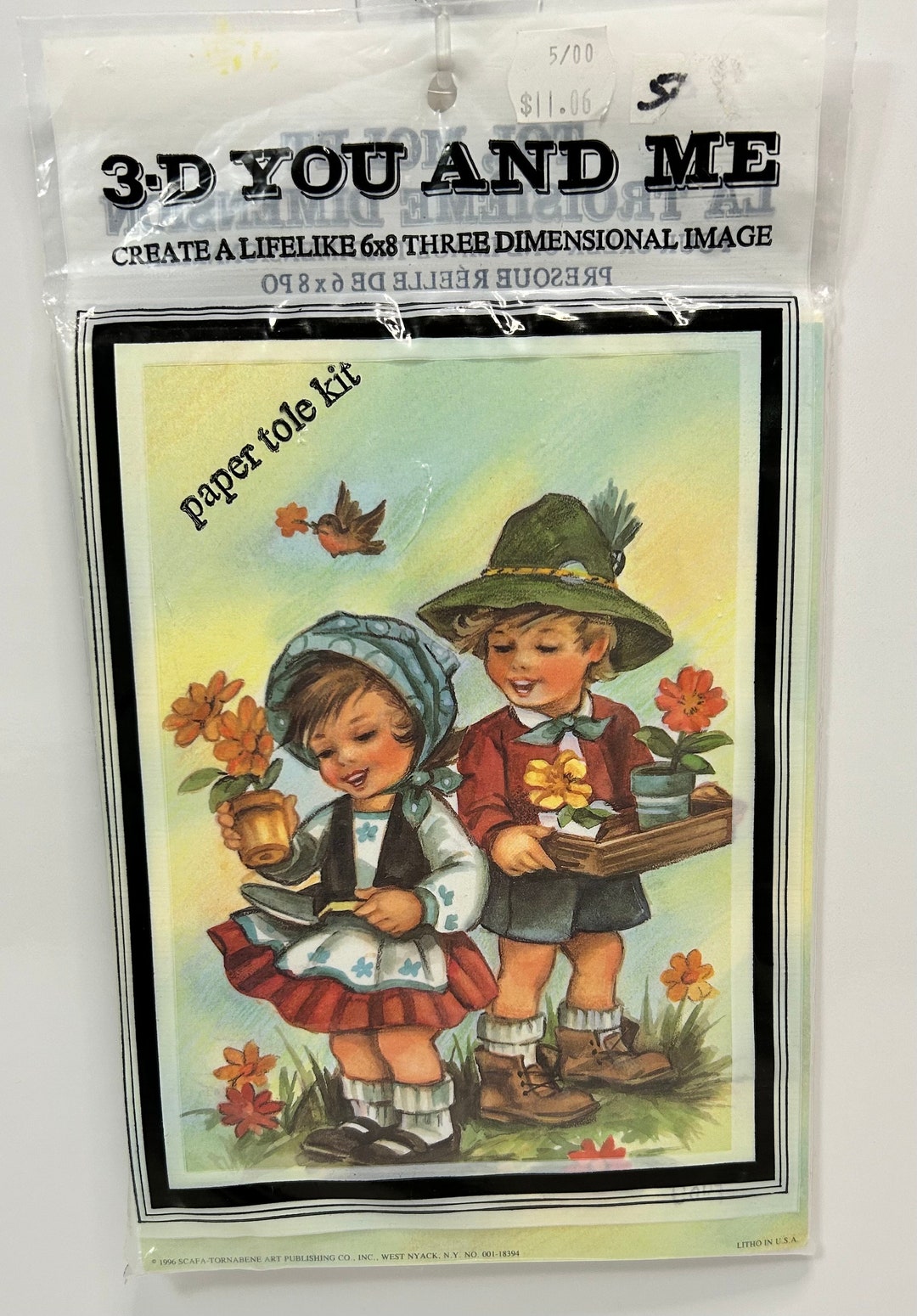 3D You and Me Paper Tole Kit 1996 Scafatornabene Art Publishing 6x8 Image Litho Etsy