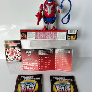 Vintage Transformers Pretender Cloudburst G1 Phoenix Autobots Instructions offres livrets stats carte complète RARE 1988 Hasbro