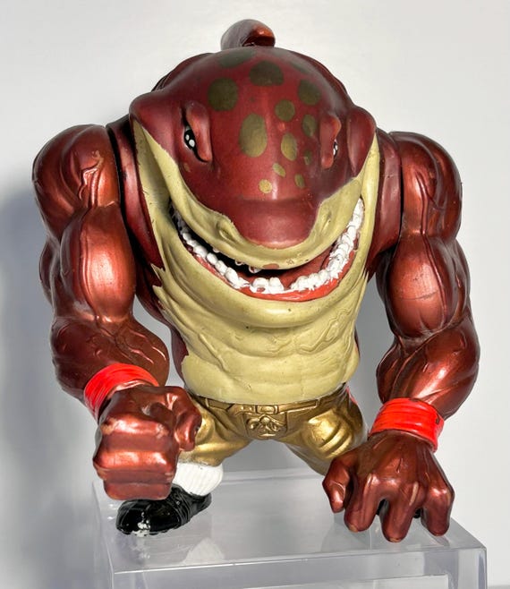 Vintage Street Sharks Big Slammu Action Figure Rare Gold Shorts