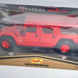Vintage Maisto Hummer 1:18 Scale Diecast - Premiere Edition Red