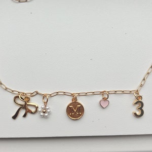 Custom Gold Charm Necklace, Pick Your Charms