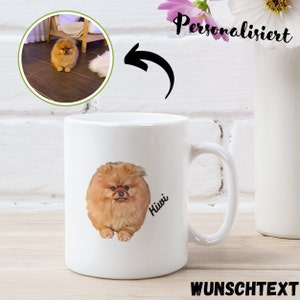 Personalized pet mug in cartoon version - pet portraits for cats, dogs and any pet - perfect as a gift