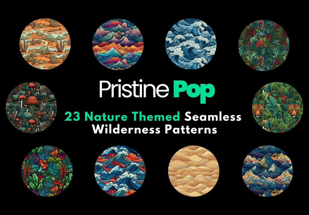 23 Nature Themed Seamless Wilderness Patterns - Etsy