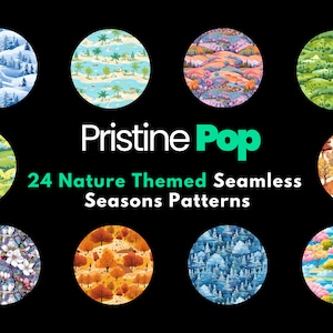 24 Nature Themed Seamless Seasons Patterns