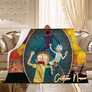 Rick Morty Blanket Etsy Canada
