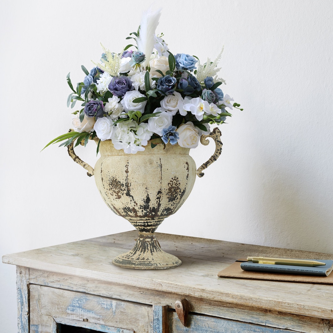 Vaso Vintage In Lamiera Zincata - Design A Cuore Con Manico Corda, 11x23.5cm, Stile Shabby Chic - Foto 13