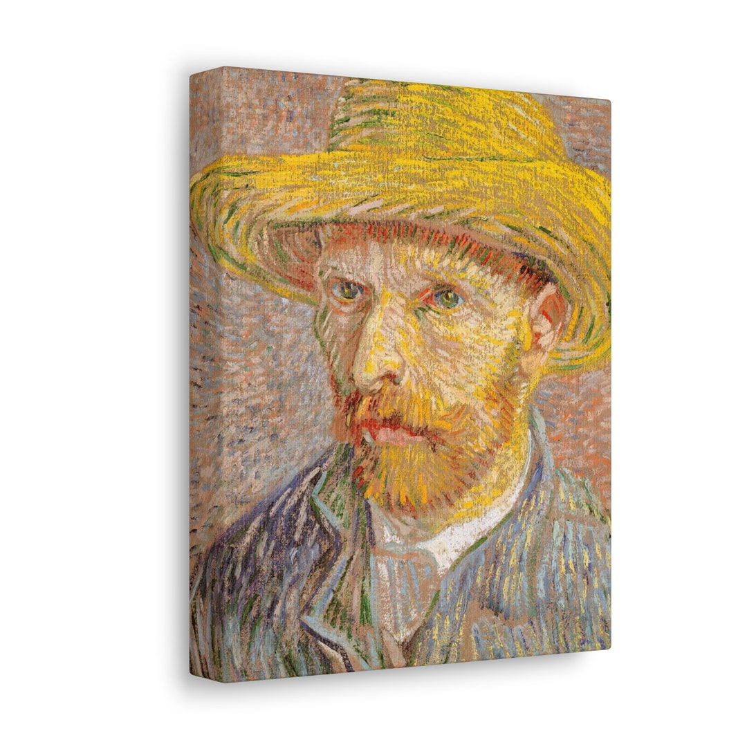 Canvas Vincent Van Gogh Self portrait With A Straw Hat obverse The canvas-vincent-van-gogh-self-portrait-with-a-straw-hat-obverse-the