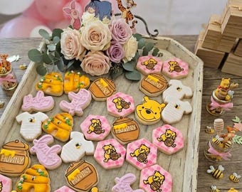 Baby Shower Winnie The Pooh Decorated Cookies