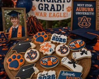 High School or College Graduation Custom Decorated Cookies