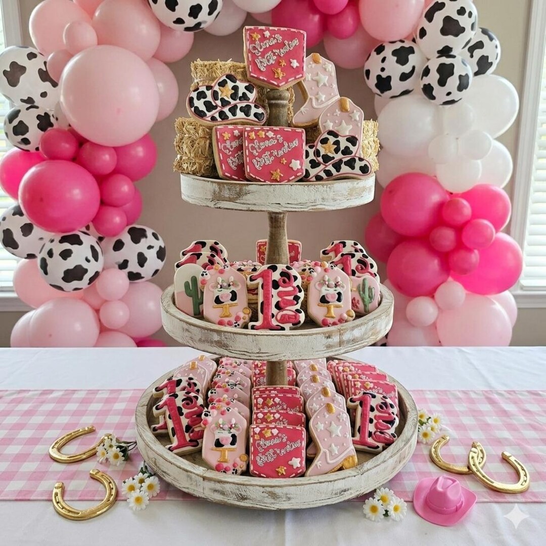Hot Pink Baby's First Rodeo First Birthday Decorated Cookies - Etsy