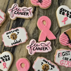Breast Cancer Decorated Cookies